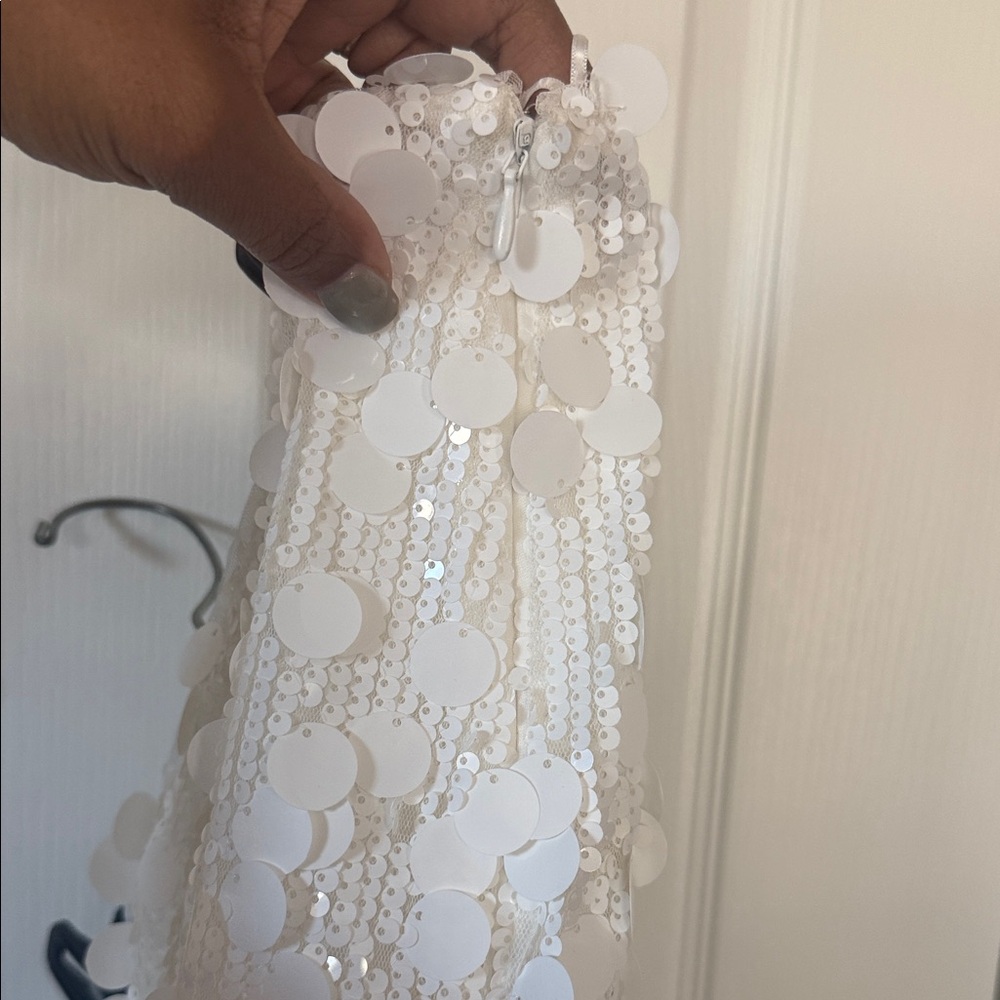 🔥🔥Mable White Sequin tank and mini skirt set - Picture 7 of 16